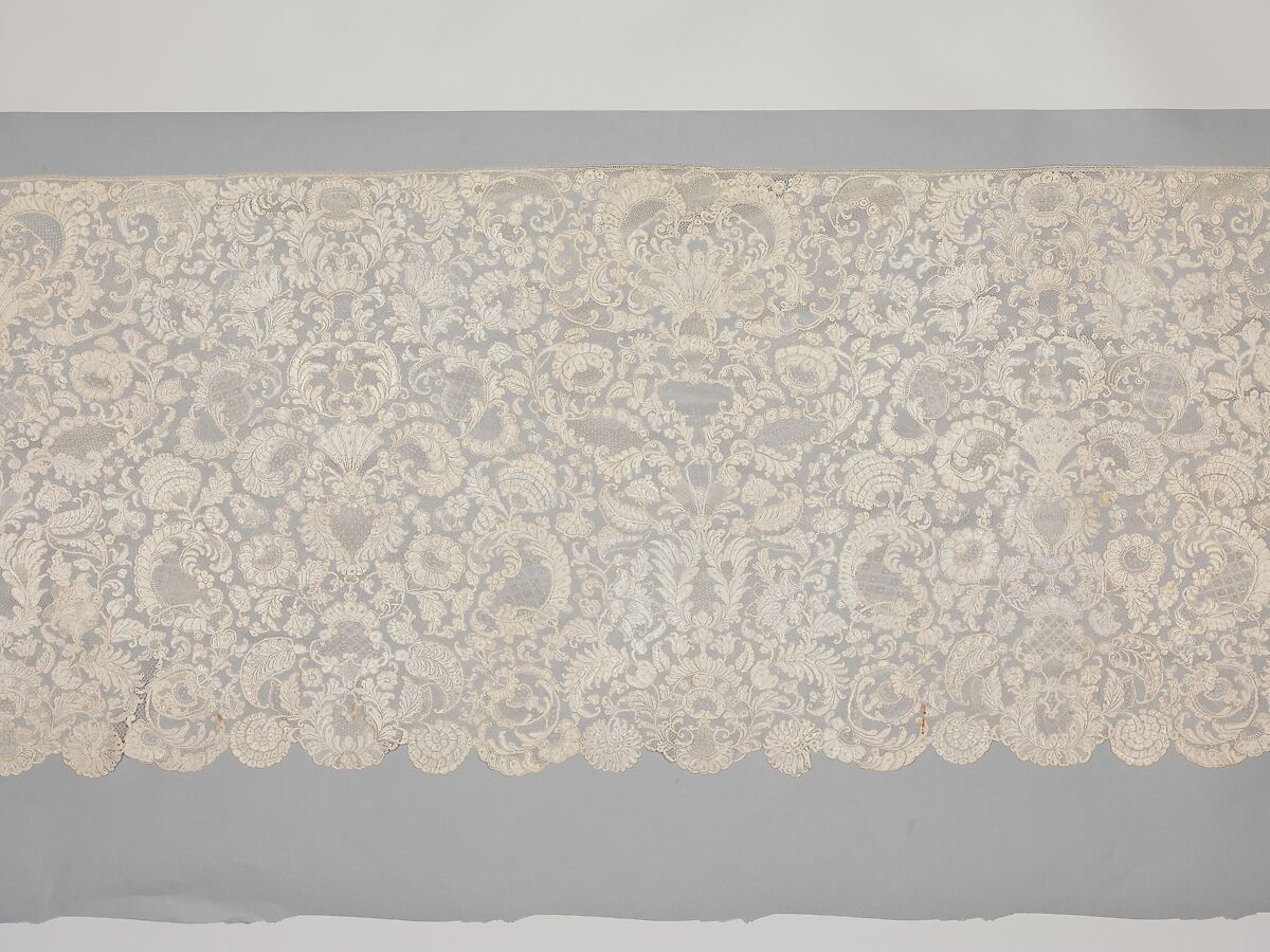 Flounce, Needle lace, French