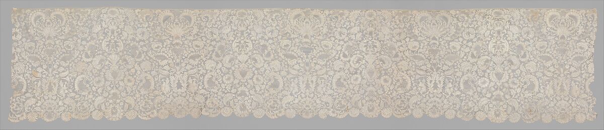 Flounce, Needle lace, French 