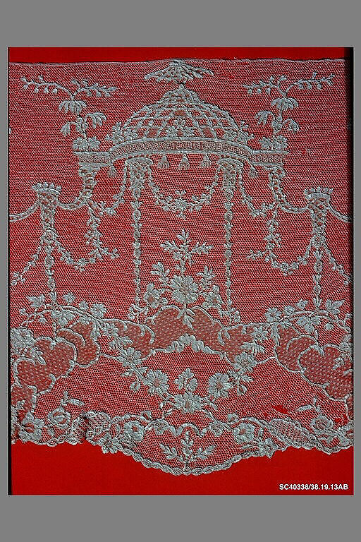 Flounce, Needle lace, point de France, French 