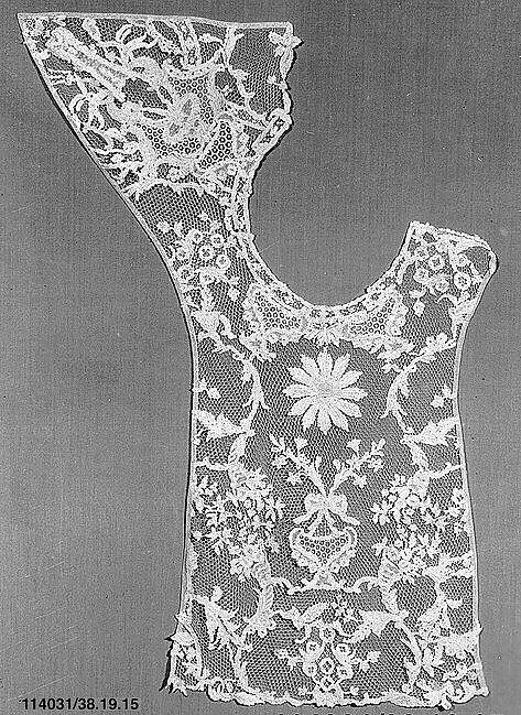 Gilet, Needle lace, French 