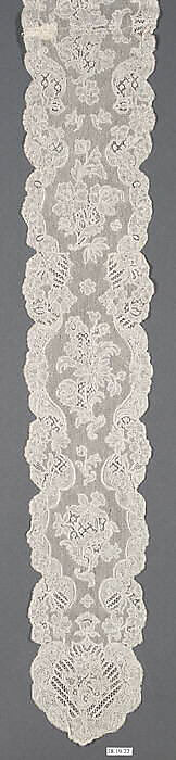 Pair of lappets, Bobbin lace, Flemish 