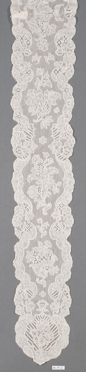 Pair of lappets, Bobbin lace, Flemish