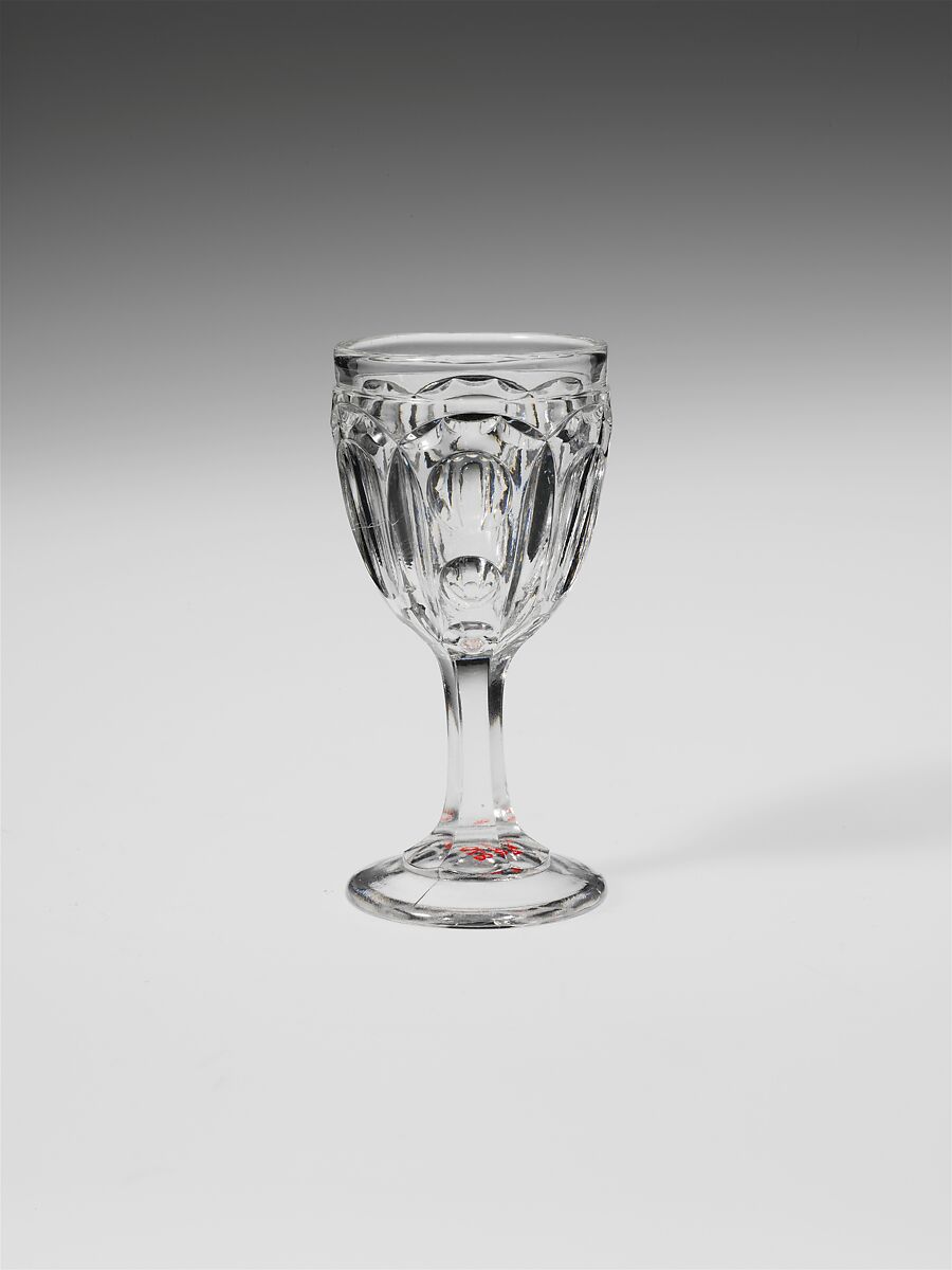 Cordial Glass, New England Glass Company (American, East Cambridge, Massachusetts, 1818–1888), Pressed glass, American 