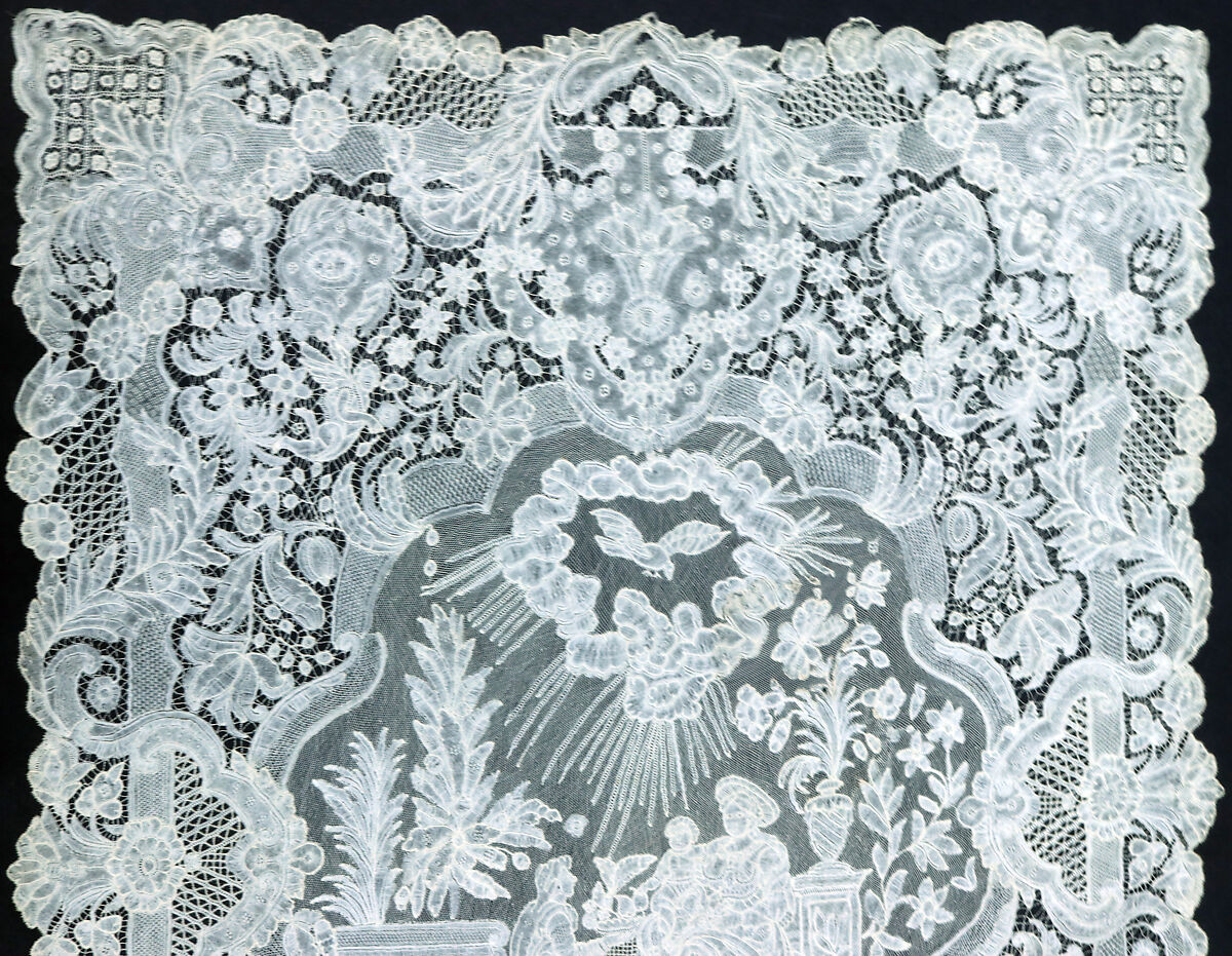 Benediction veil, Bobbin lace, Brussels bobbin lace, Flemish, Brussels