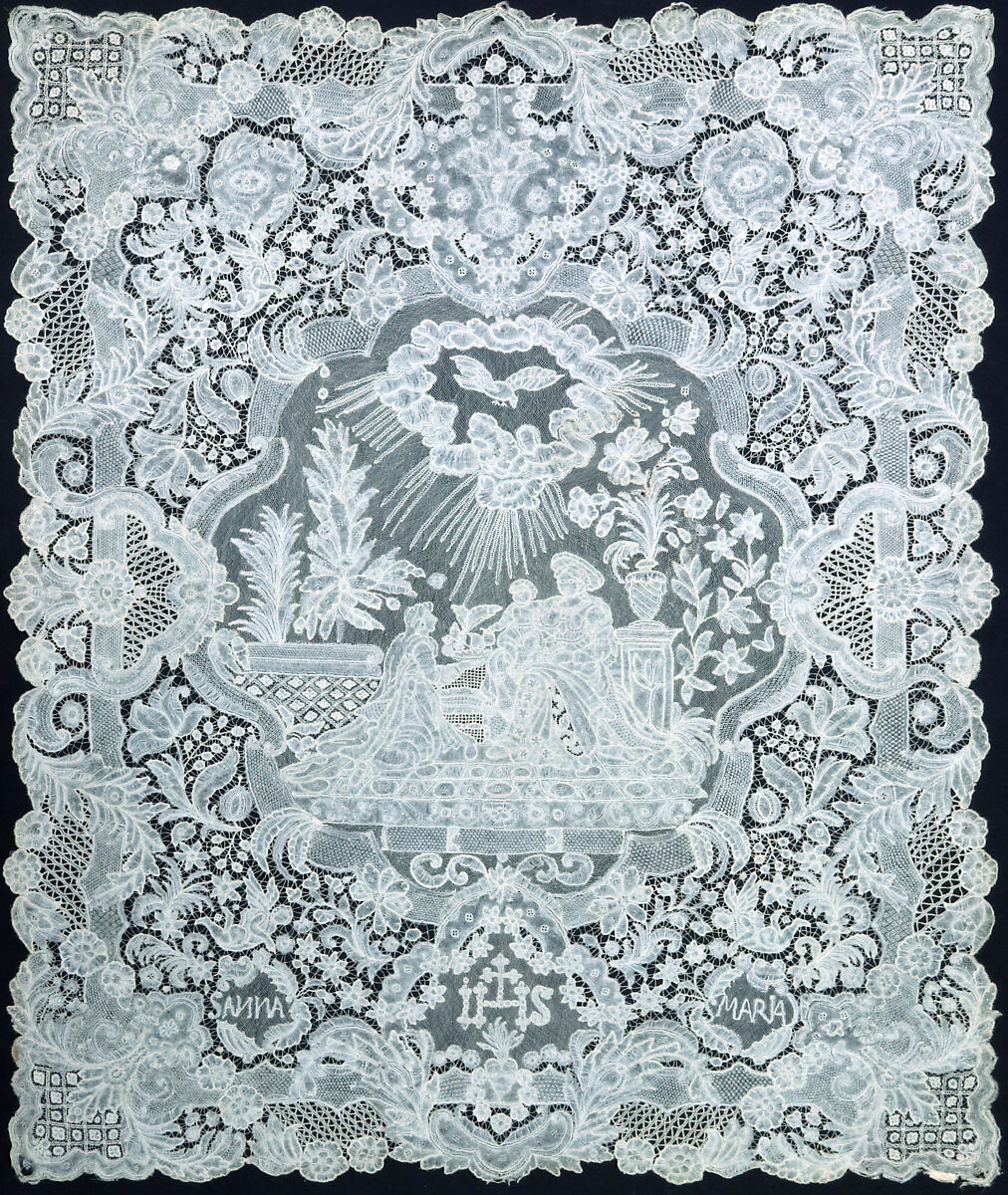 Benediction veil, Bobbin lace, Brussels bobbin lace, Flemish, Brussels