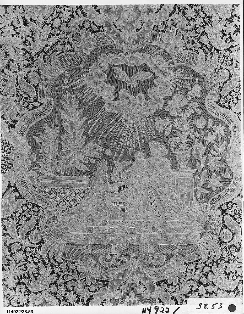 Benediction veil, Bobbin lace, Brussels bobbin lace, Flemish, Brussels