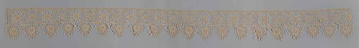 Border, Bobbin lace, Italian, Genoa 