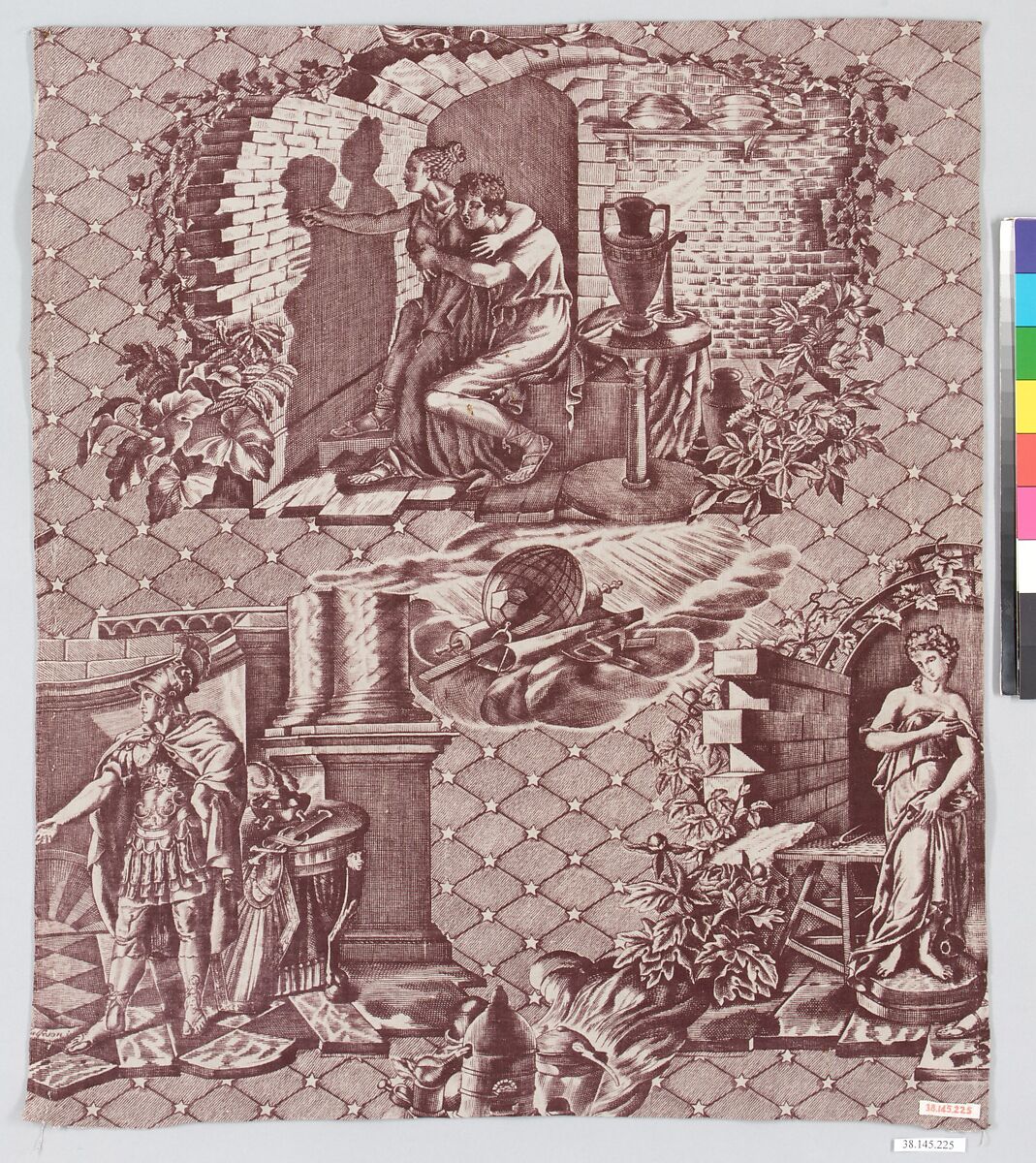 "The Arts", Cotton, French, Nantes or possibly Rouen