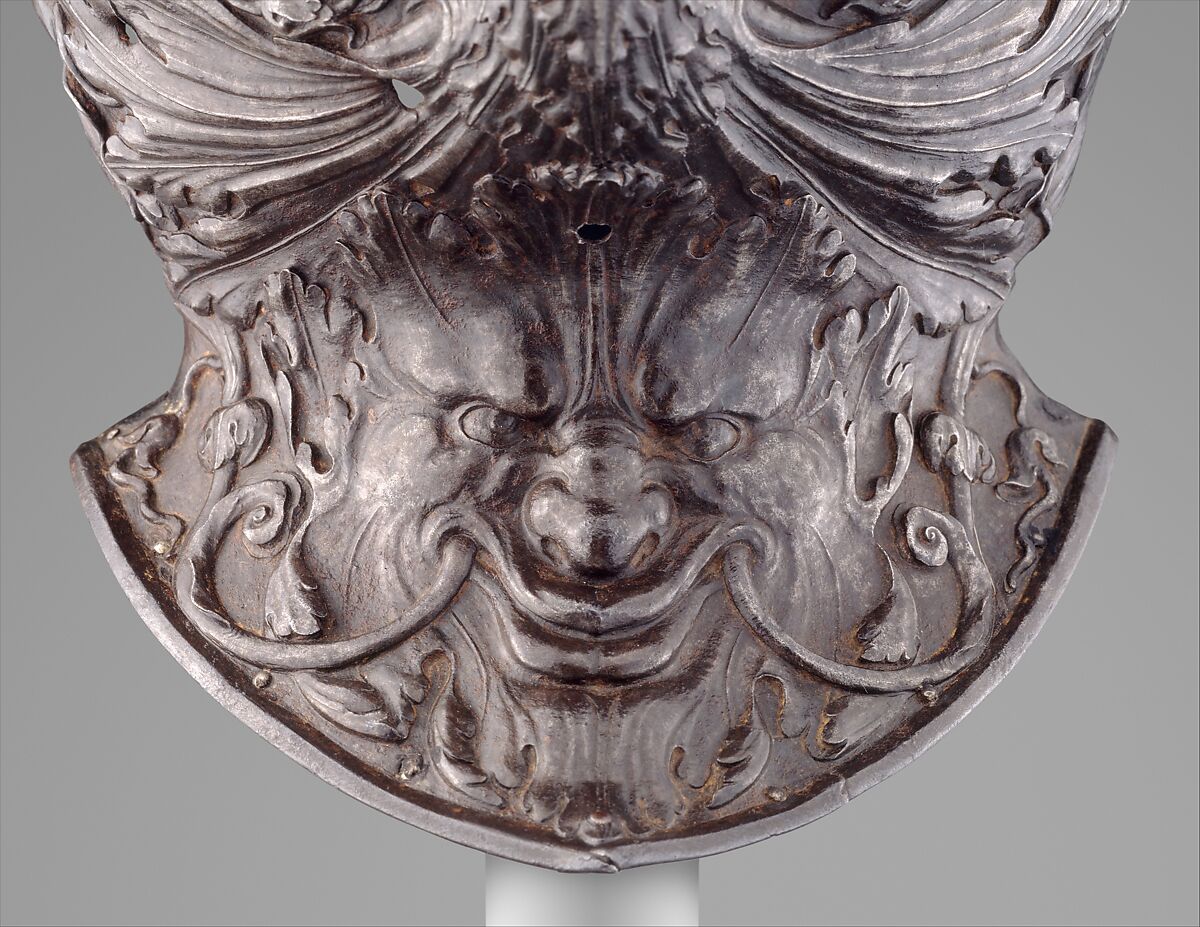 Burgonet, Filippo Negroli (Italian, Milan ca. 1510–1579), Steel, gold, textile, Italian, Milan