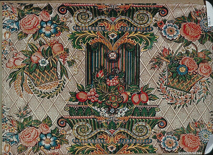 Pillar print textile, Cotton, British 