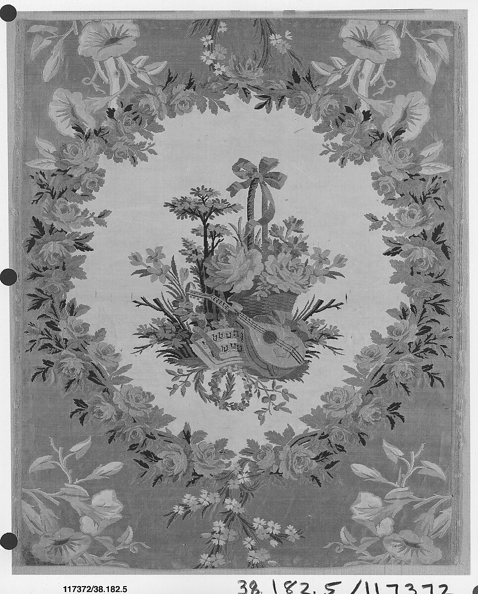 Woven silk upholstery for a chair back, Designed by Philippe de Lasalle (French, 1723–1804), Silk, French, Lyon