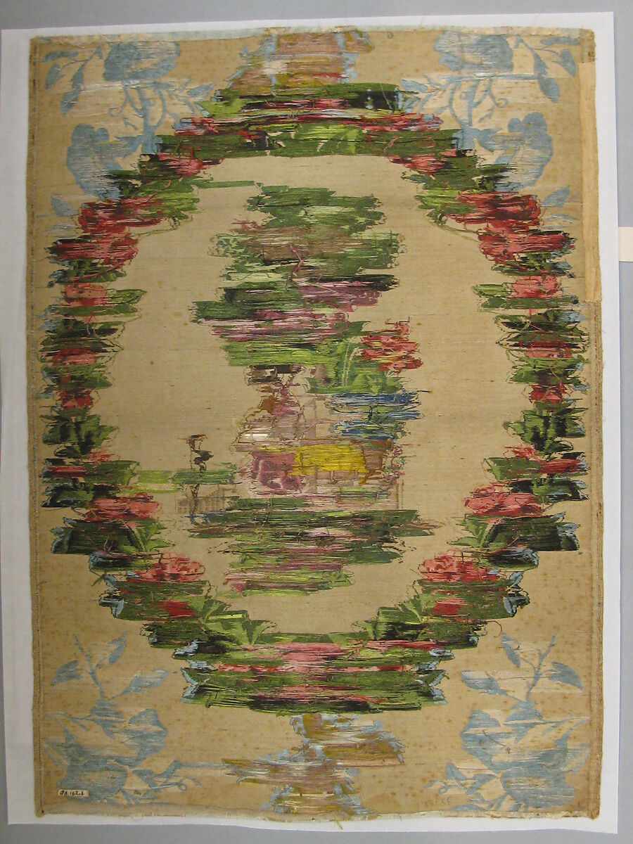 Woven silk upholstery for a chair back, Designed by Philippe de Lasalle (French, 1723–1804), Silk, French, Lyon