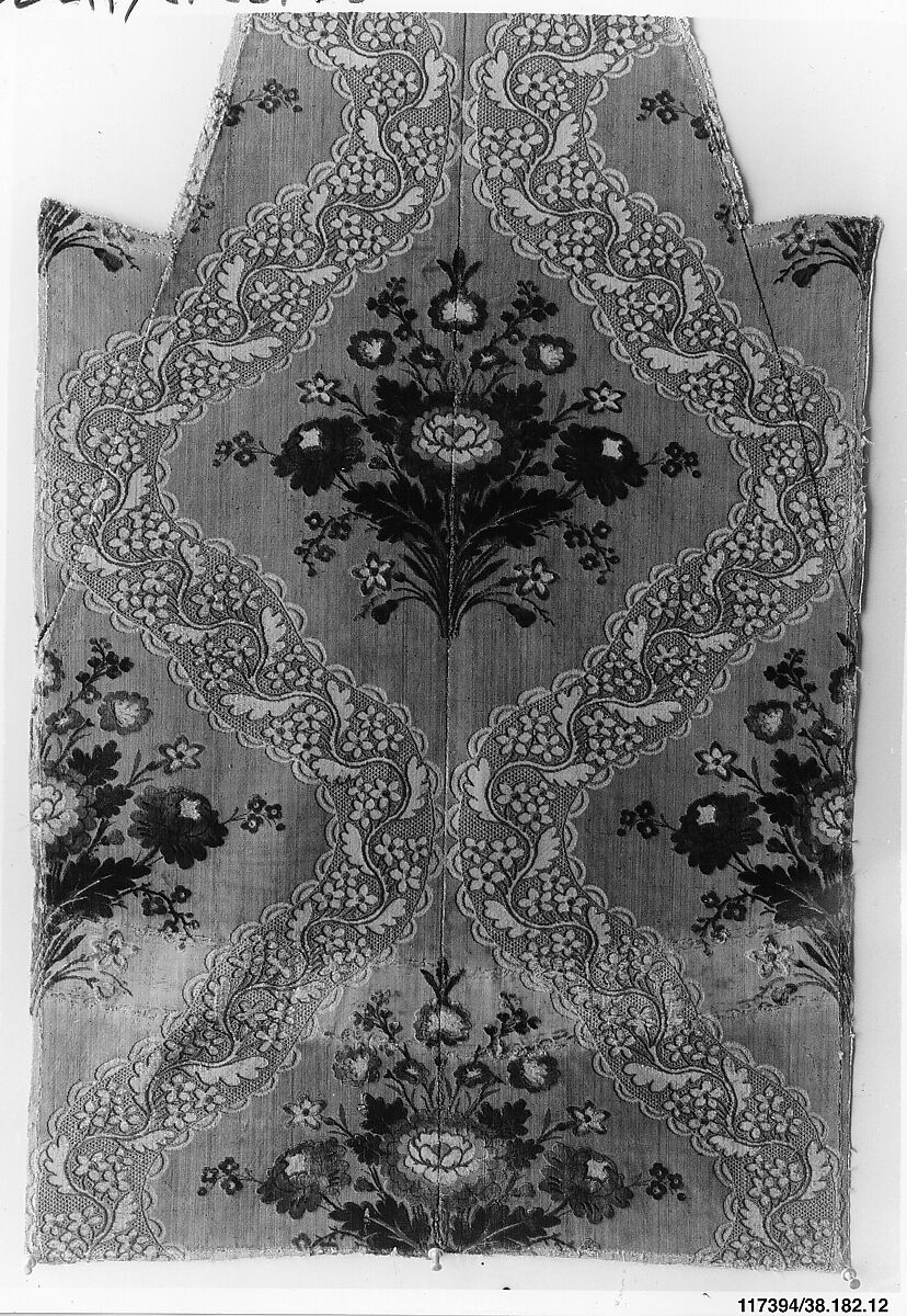Piece, Silk and metal thread, French
