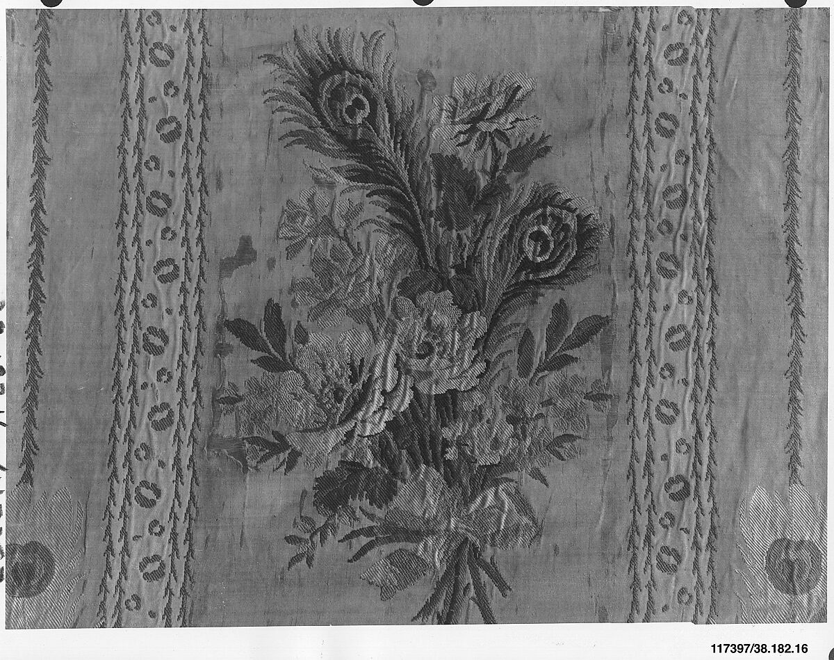 Panel of upholstery silk, Philippe de Lasalle (French, 1723–1804), Silk, French, Lyons 