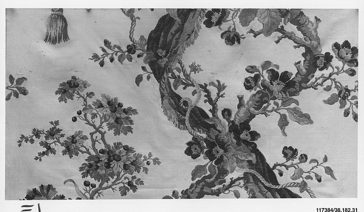 Fragment of woven silk, Philippe de Lasalle (French, 1723–1804), Silk, French, Lyons 