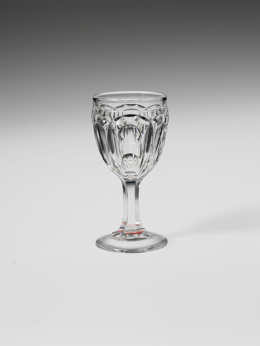 Cordial Glass, New England Glass Company (American, East Cambridge, Massachusetts, 1818–1888), Pressed glass, American 