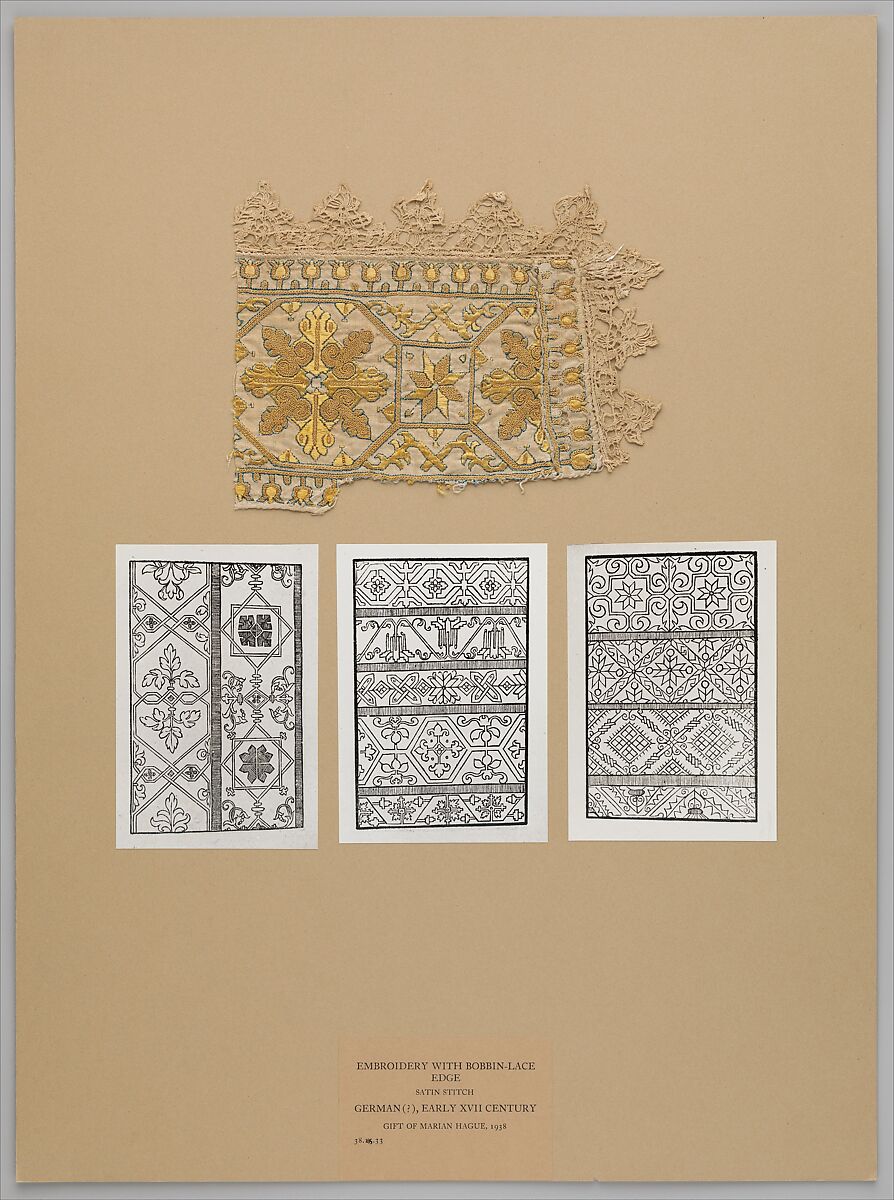 Piece, Linen and silk, possibly German