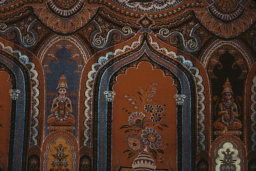 Shawl, M. Pin  , Lyons, Silk and wool, French, Lyons