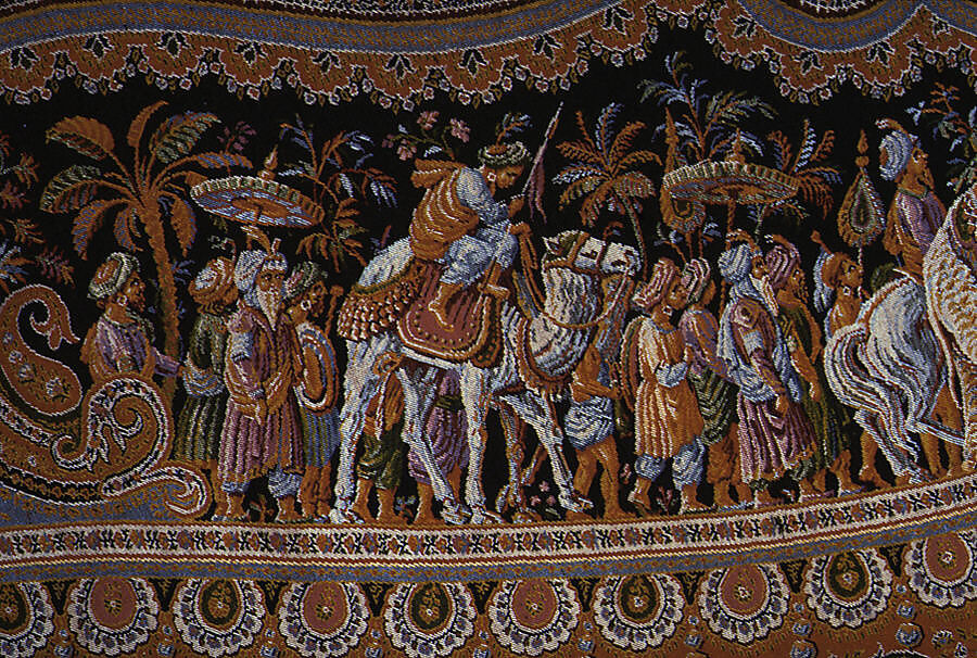 Shawl, M. Pin  , Lyons, Silk and wool, French, Lyons