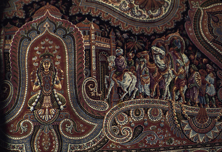 Shawl, M. Pin  , Lyons, Silk and wool, French, Lyons