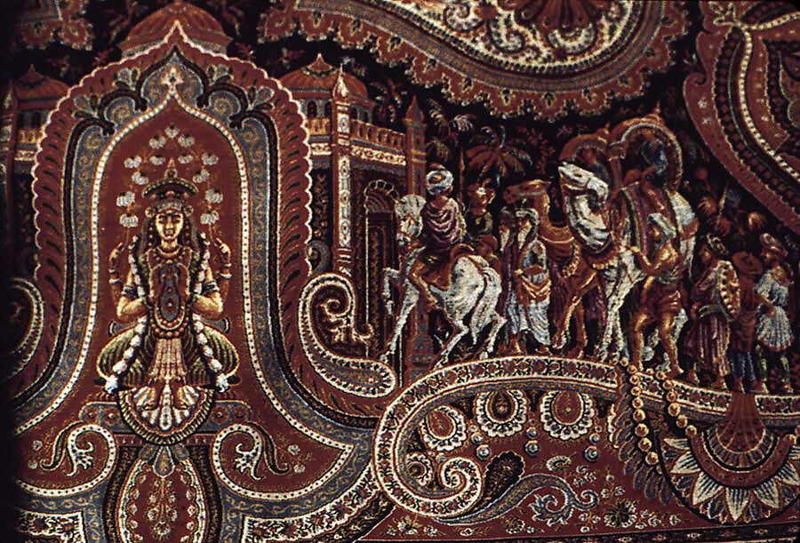 Shawl, M. Pin  , Lyons, Silk and wool, French, Lyons