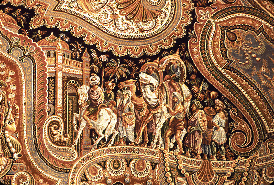 Shawl, M. Pin  , Lyons, Silk and wool, French, Lyons