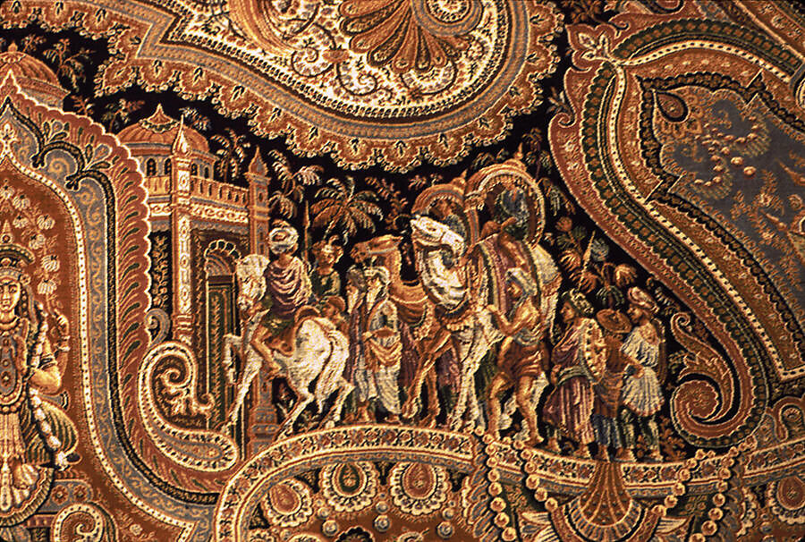 Shawl, M. Pin  , Lyons, Silk and wool, French, Lyons