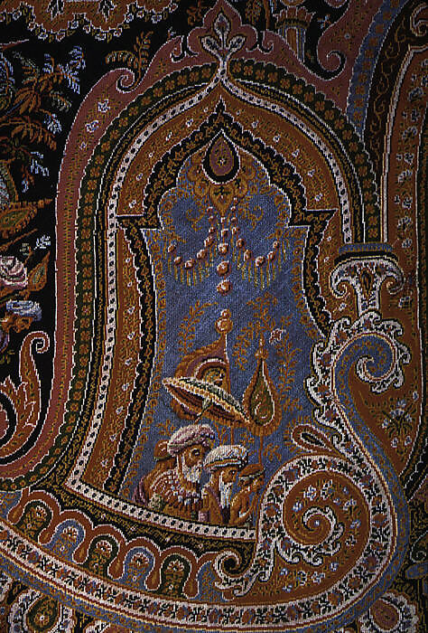 Shawl, M. Pin  , Lyons, Silk and wool, French, Lyons