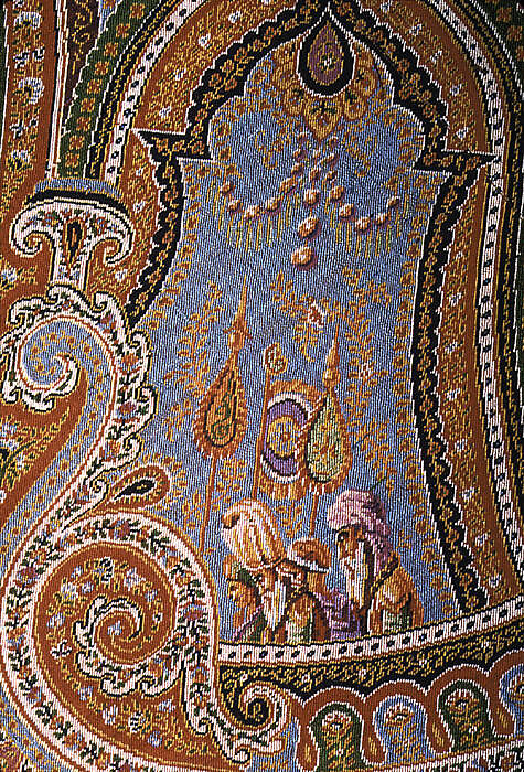 Shawl, M. Pin  , Lyons, Silk and wool, French, Lyons