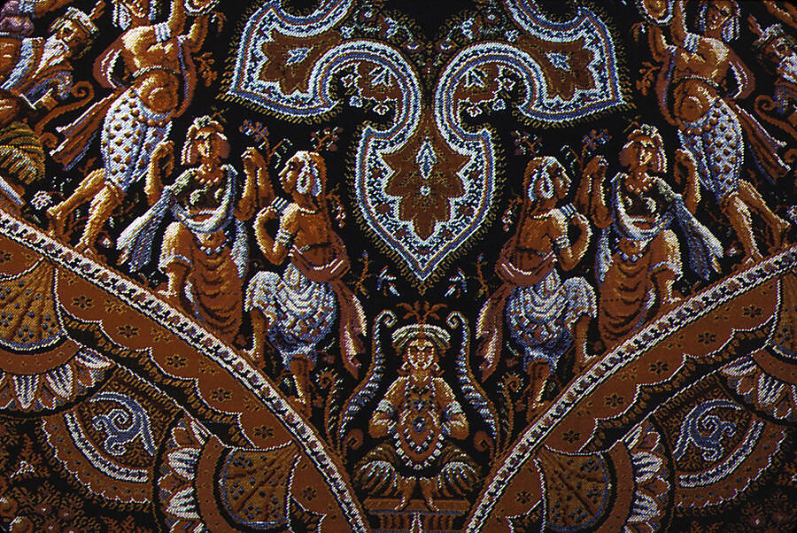 Shawl, M. Pin  , Lyons, Silk and wool, French, Lyons