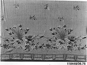 Flounce, Silk on cotton, Spanish 