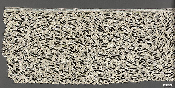 Border, Needle lace, Milanese lace, Italian 