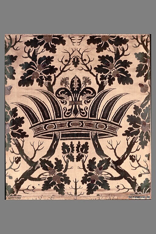 Piece, Silk and metal thread, Italian 