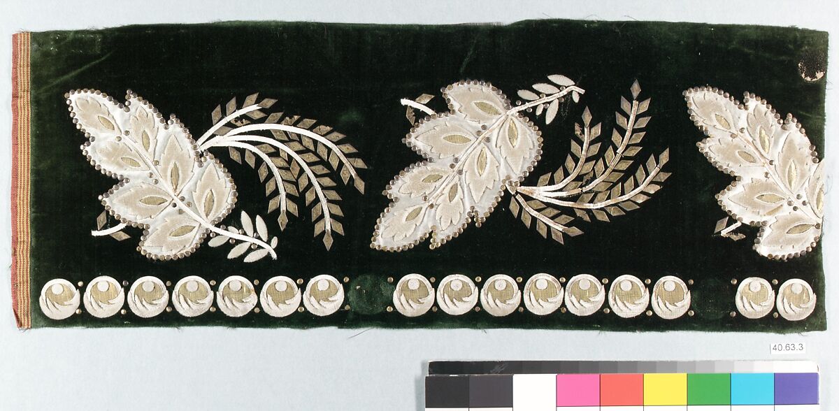 Dress border, Velvet, French