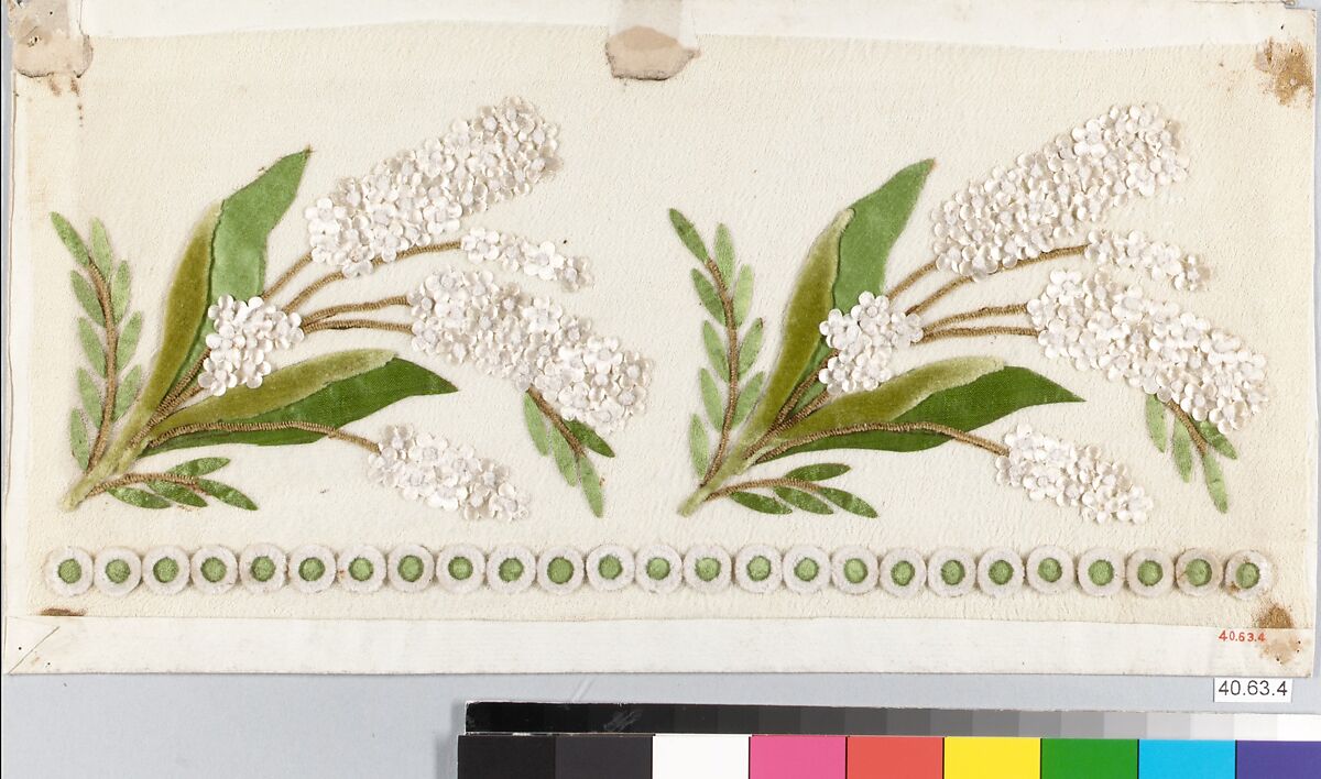 Dress border, Silk, French