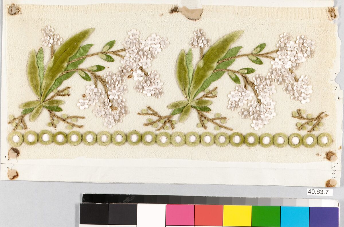 Dress border, Silk, French