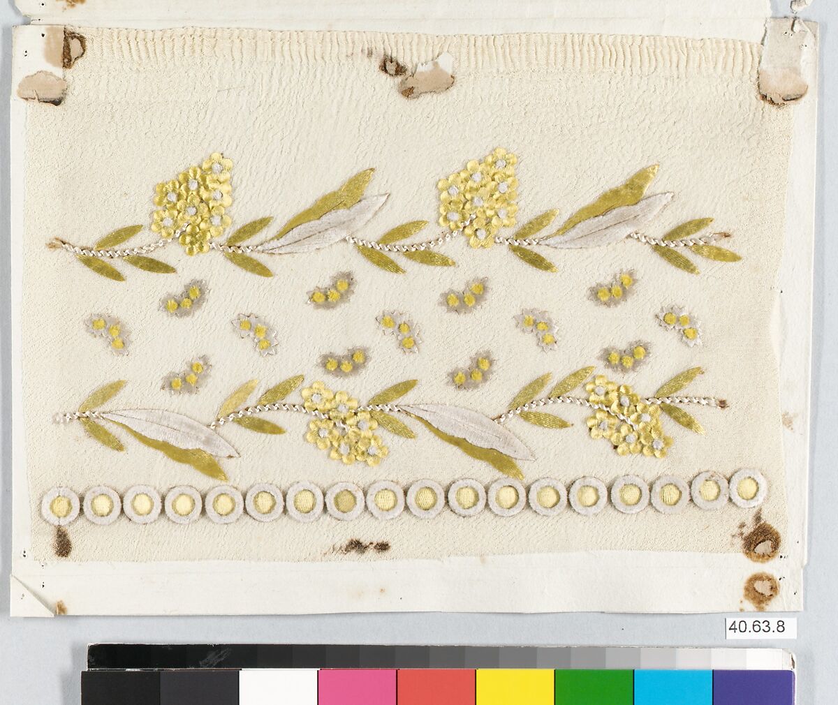 Dress border, Silk, French