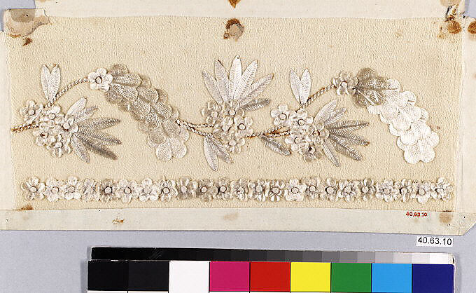 Dress border, Silk, French 