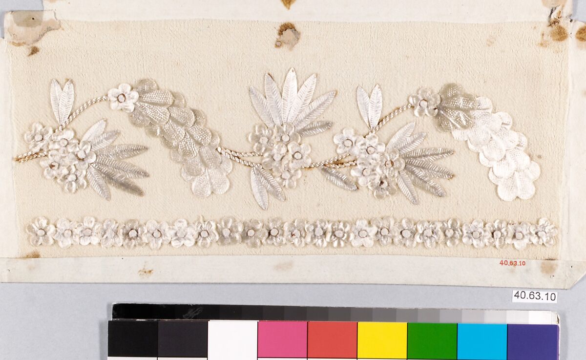 Dress border, Silk, French