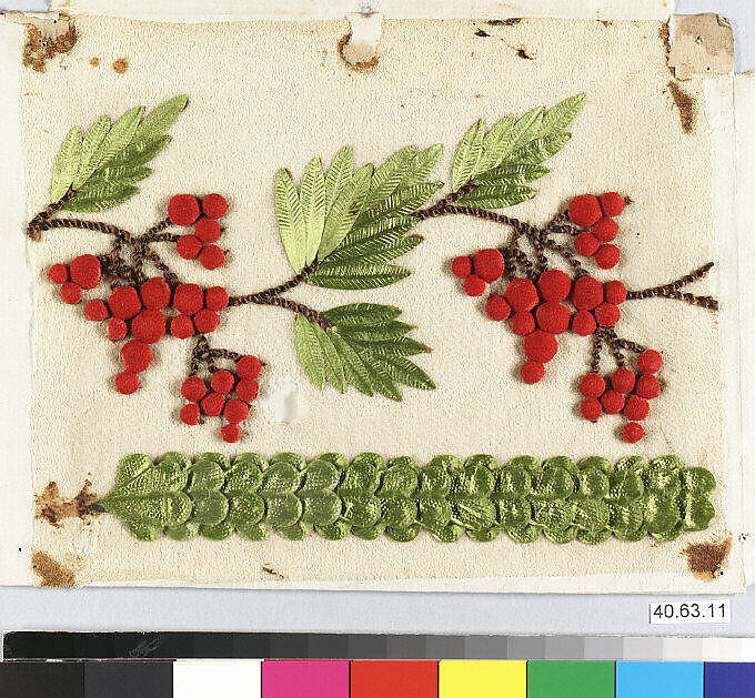 Dress border, Silk, French 