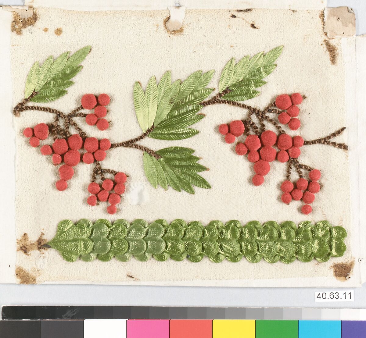 Dress border, Silk, French
