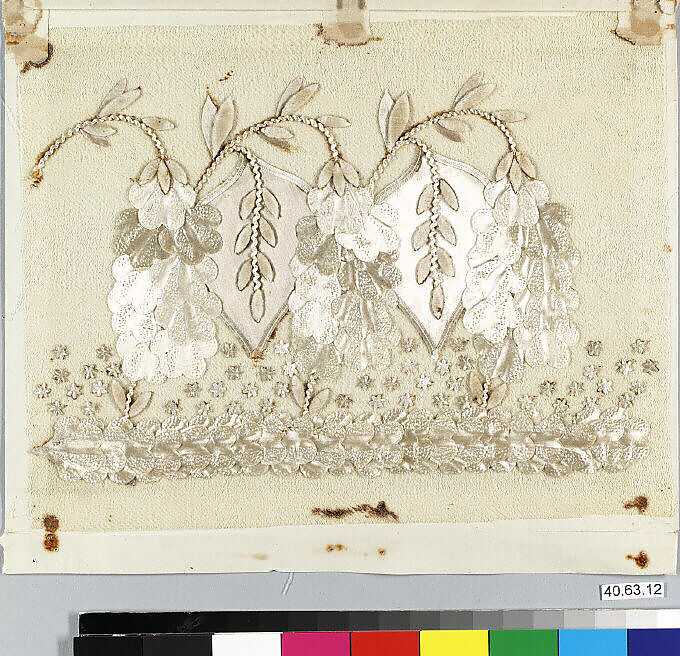 Dress border, Silk, French 