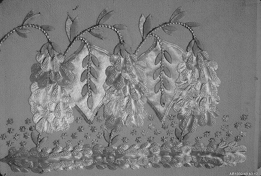 Dress border, Silk, French