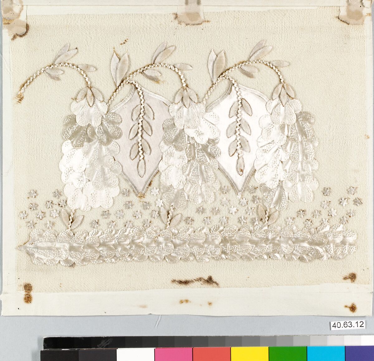 Dress border, Silk, French