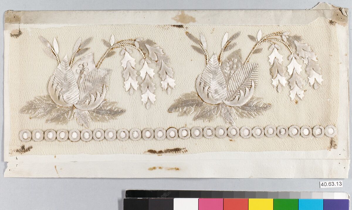 Dress border, Silk, French