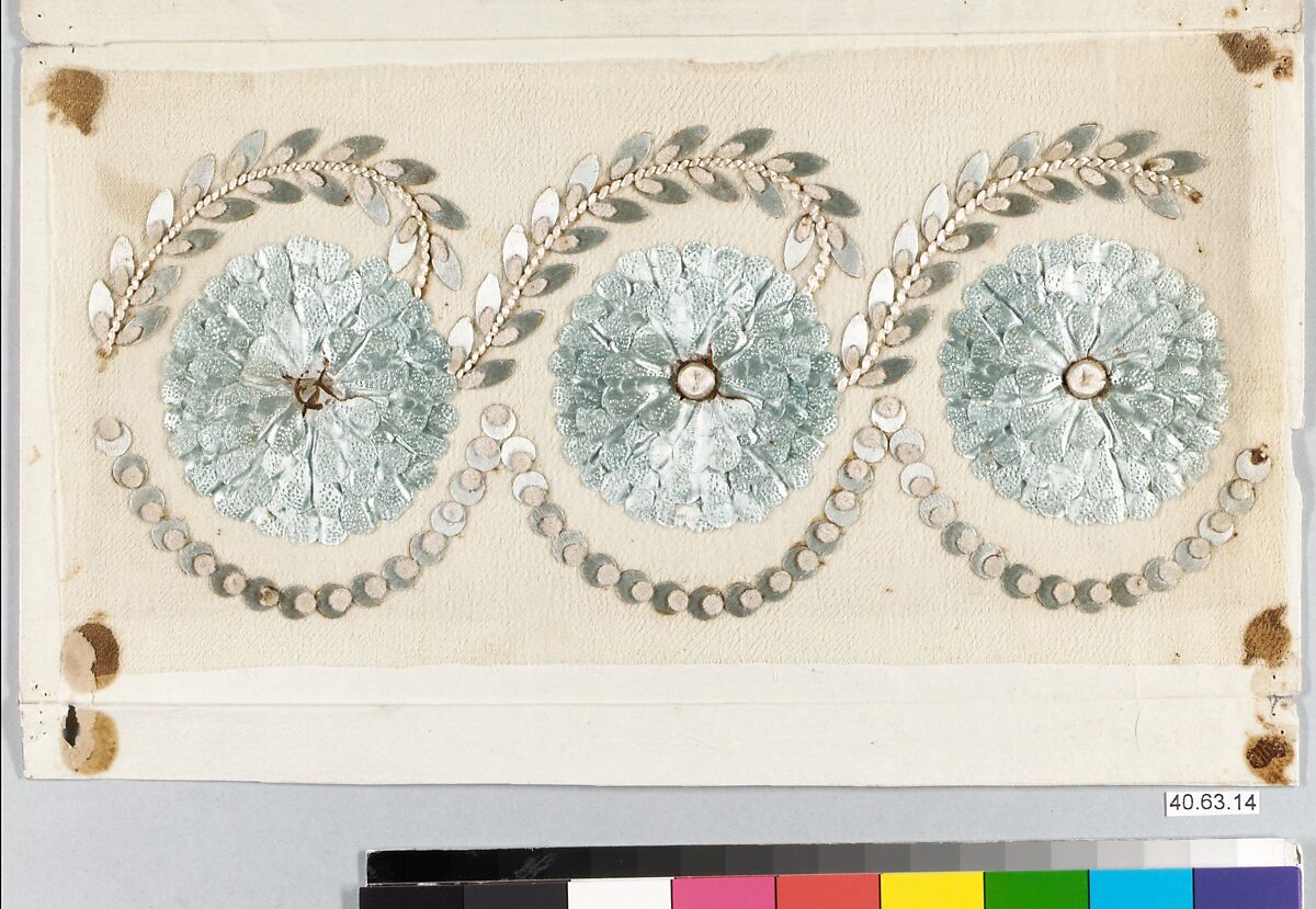 Dress border, Silk, French
