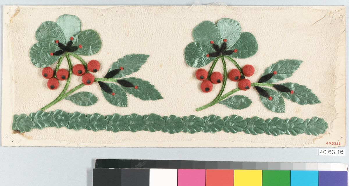 Dress border, Silk, French
