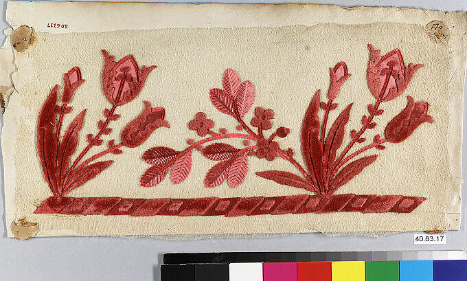 Dress border, Silk, French 