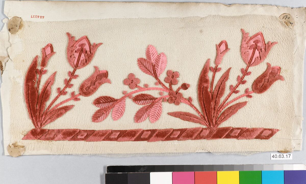 Dress border, Silk, French