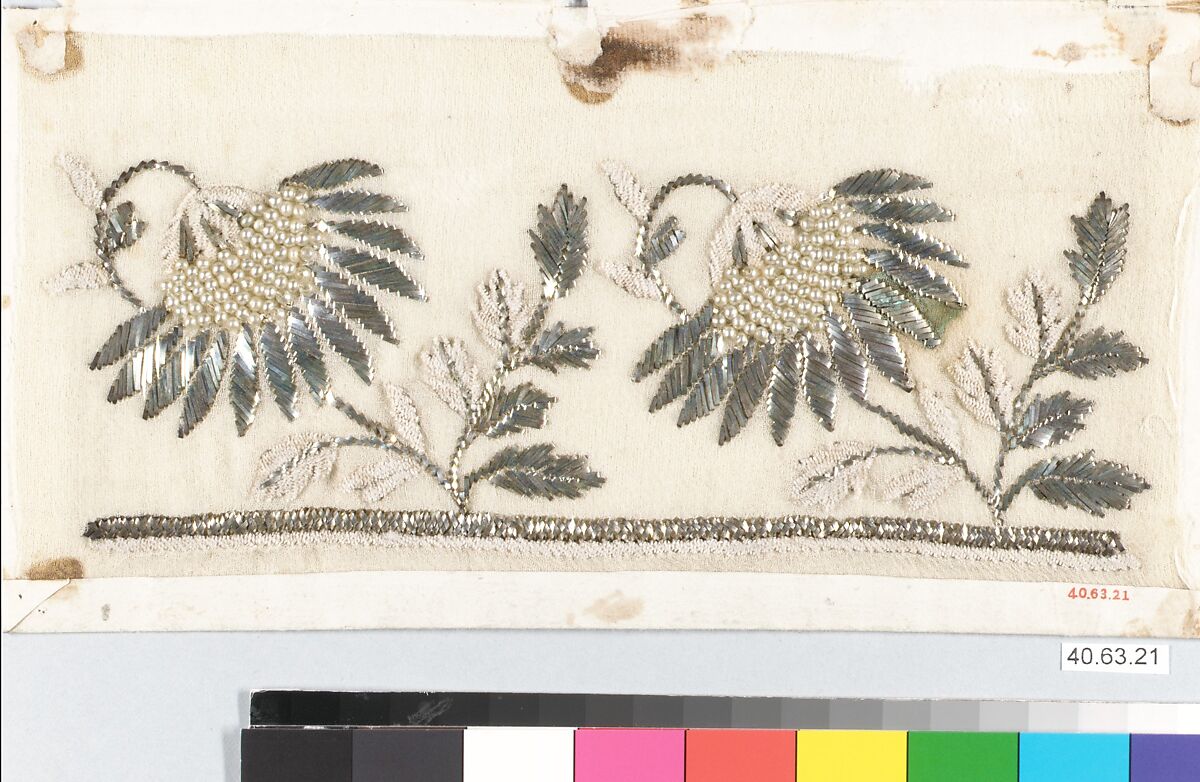 Dress border, Silk, French